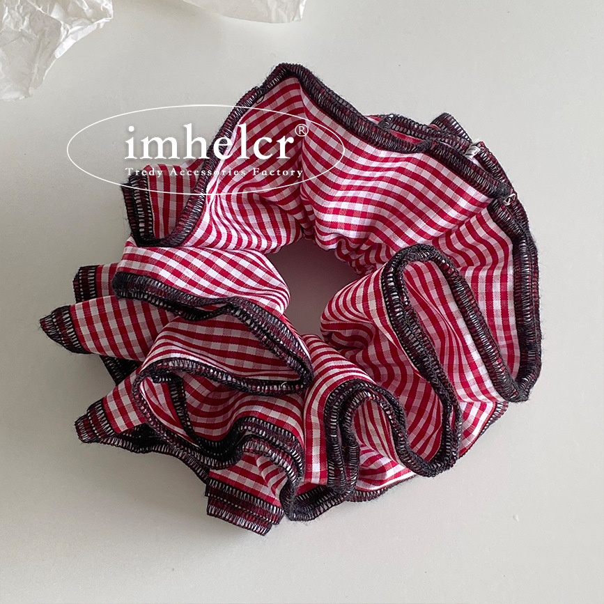 Women's Everyday Summer Cloth Hair Tie Pink Purple Color Block Plaid