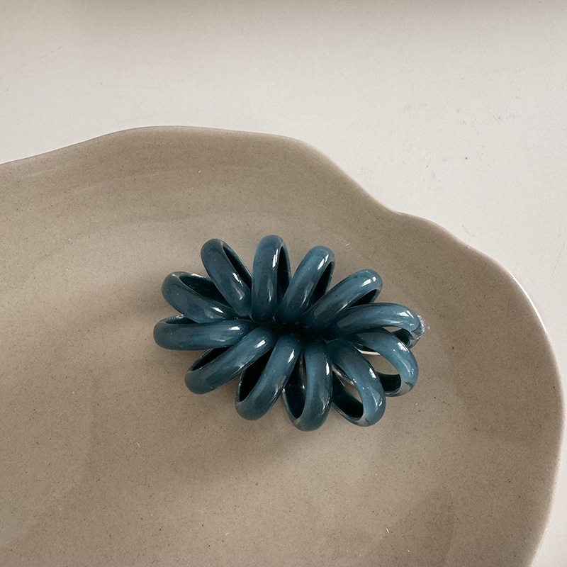 Women's Handmade Spiral Phone Line Hair Tie Colorful Fresh Soda