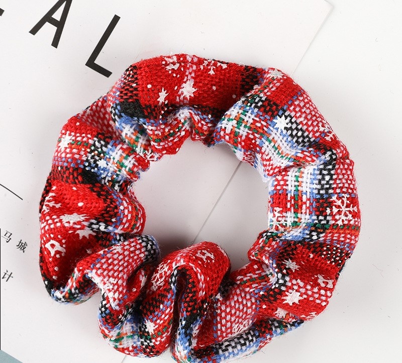 Women's Daily Cloth Hair Tie Scrunchie Retro Geometric Plaid