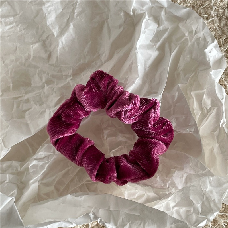Women's All Seasons Velvet Scrunchie Hairband Daily Use Solid Color