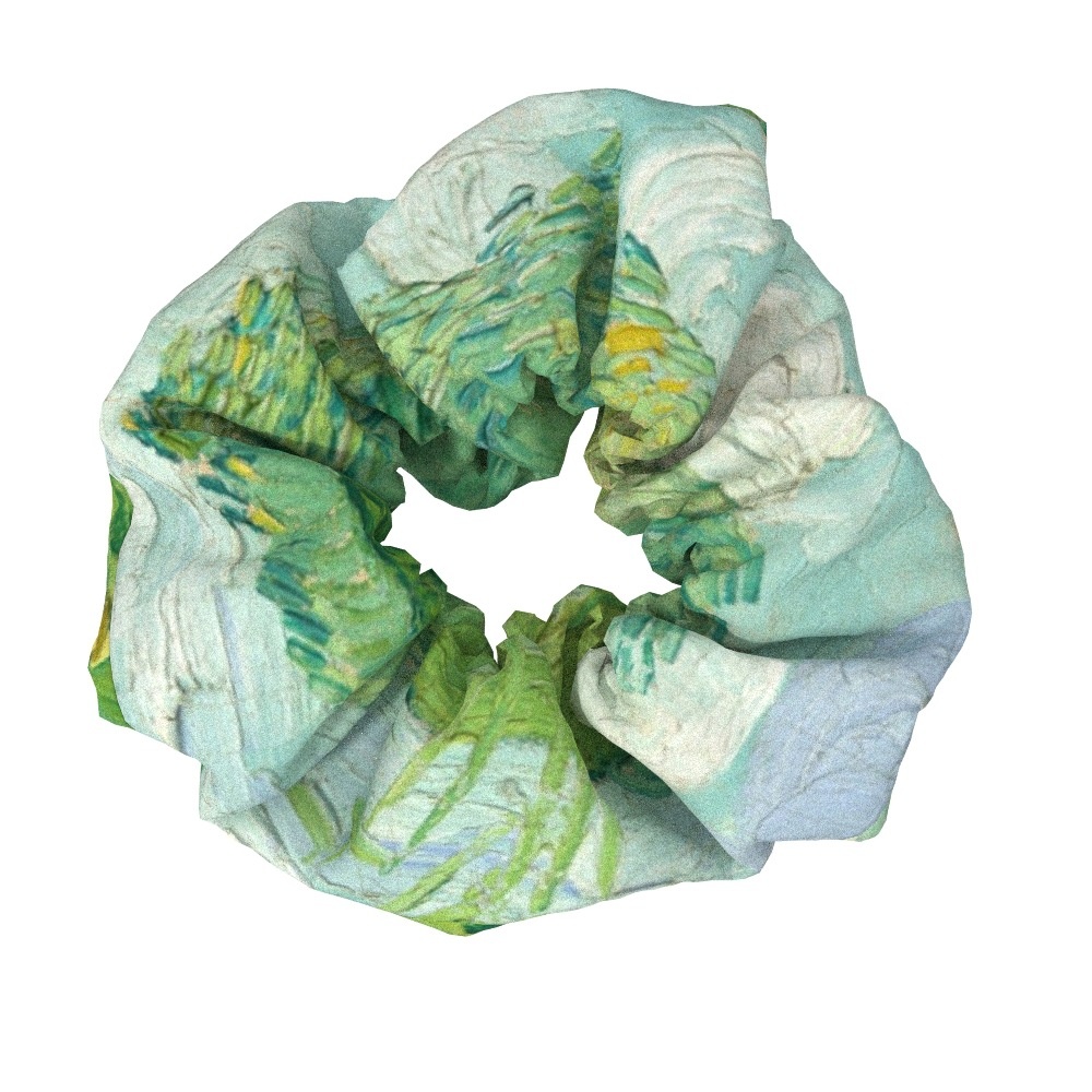 Women's Sweet Cloth Hair Ties Retro Van Gogh Floral Oil Painting