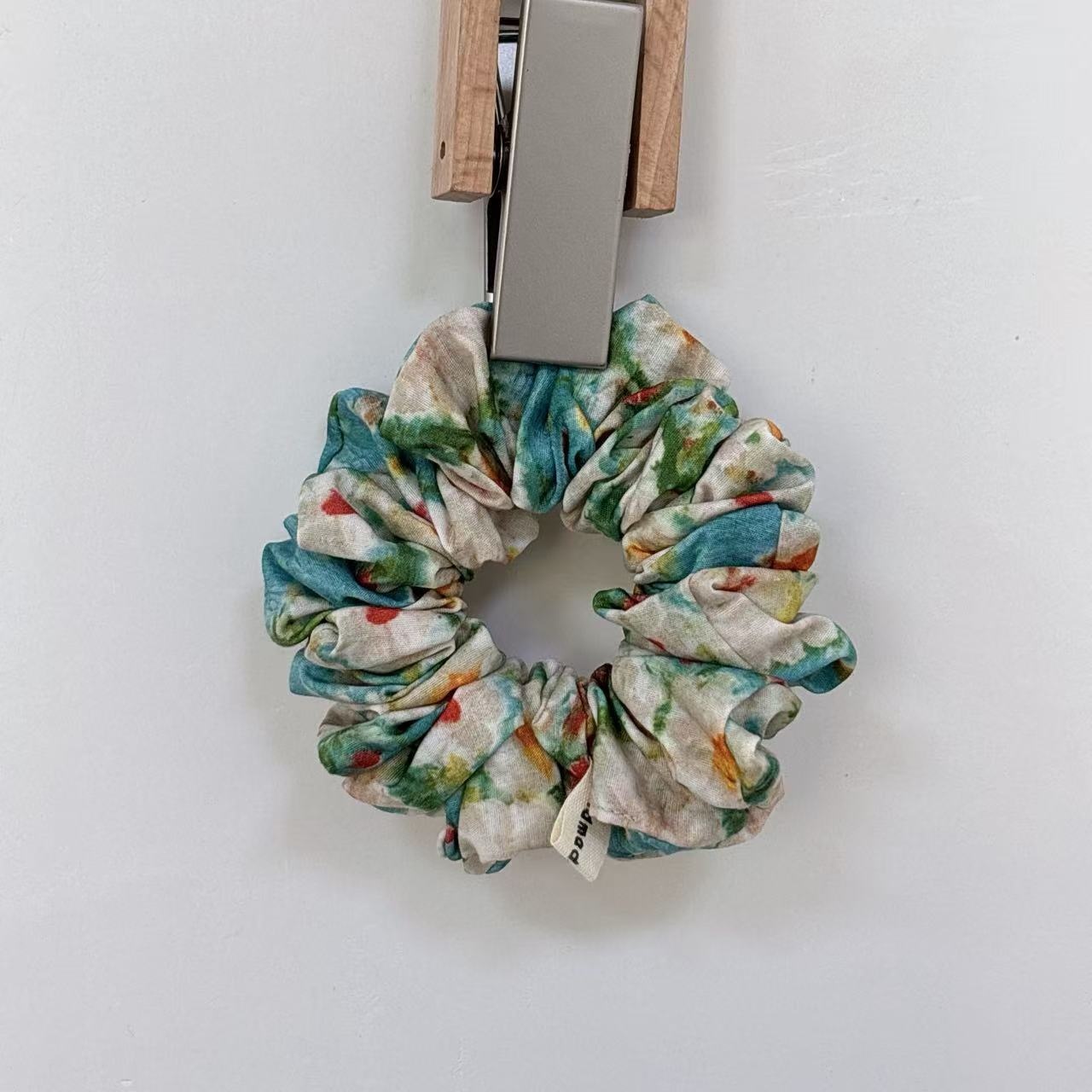 Women's Versatile Cotton Hair Scrunchies Ditsy Floral & Solid Color