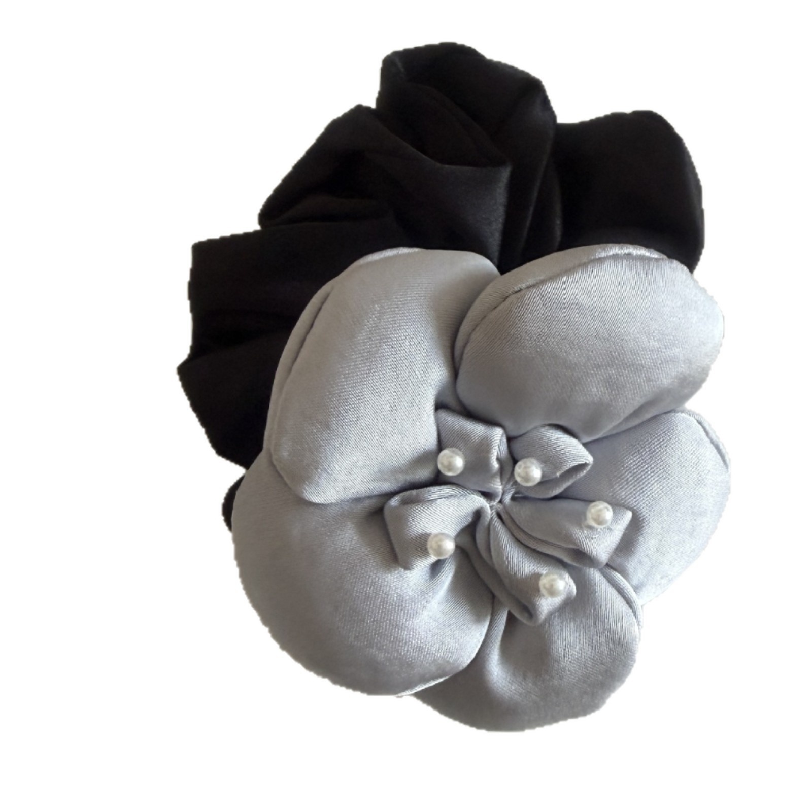 Women's Lolita Pearl Cloth Elastic Scrunchie Hair Tie Floral Polka Dot