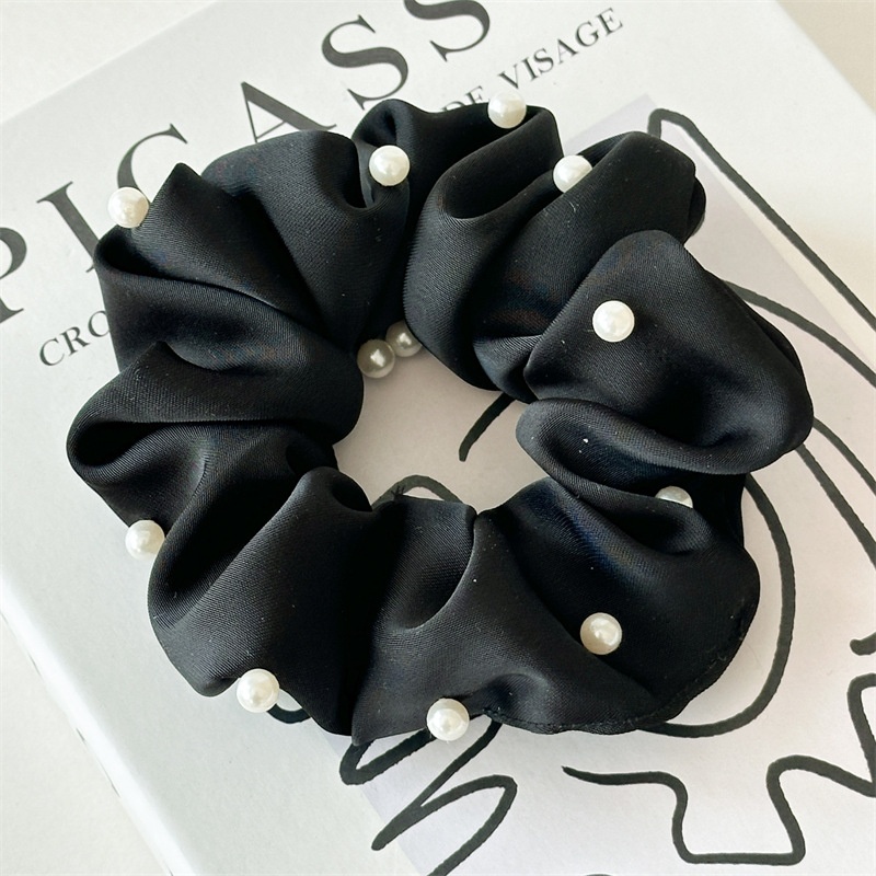 Women's Elegant Pearl Cloth Hair Tie Casual Holiday Solid Color