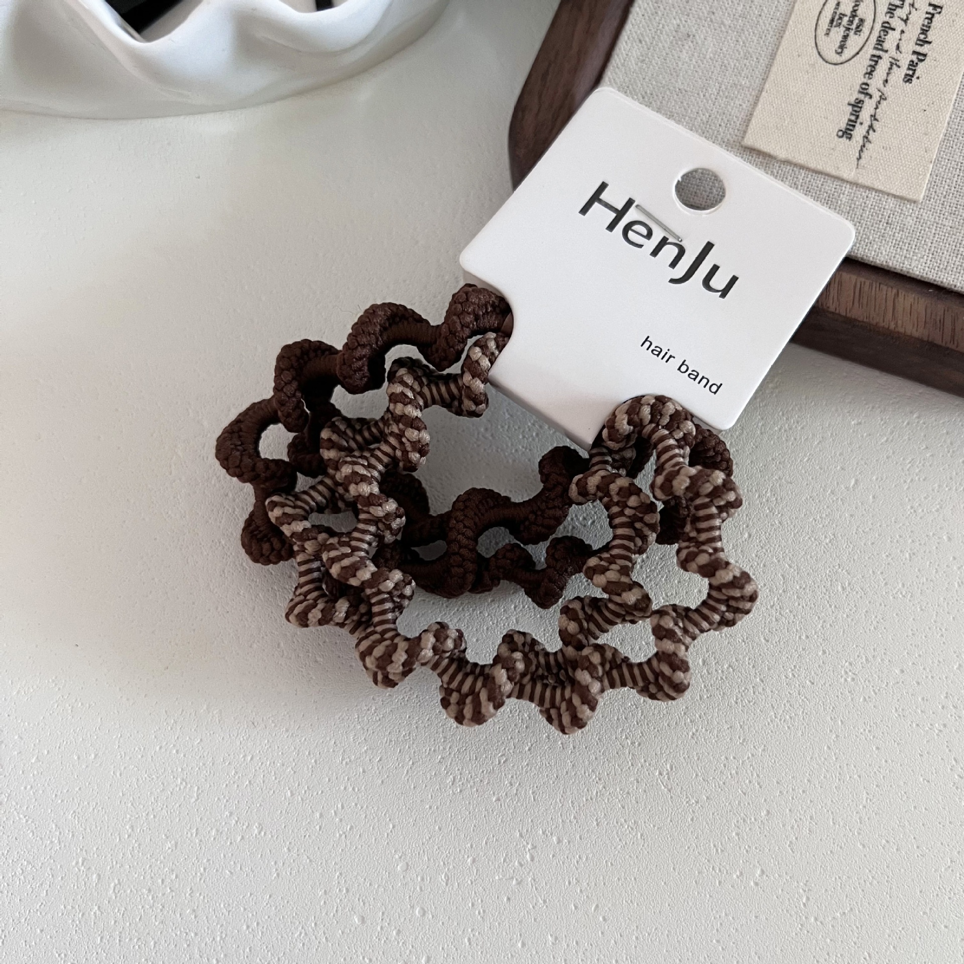 Women's Casual Polyester Hair Ties 4PCS Multi-functional Zebra Wave