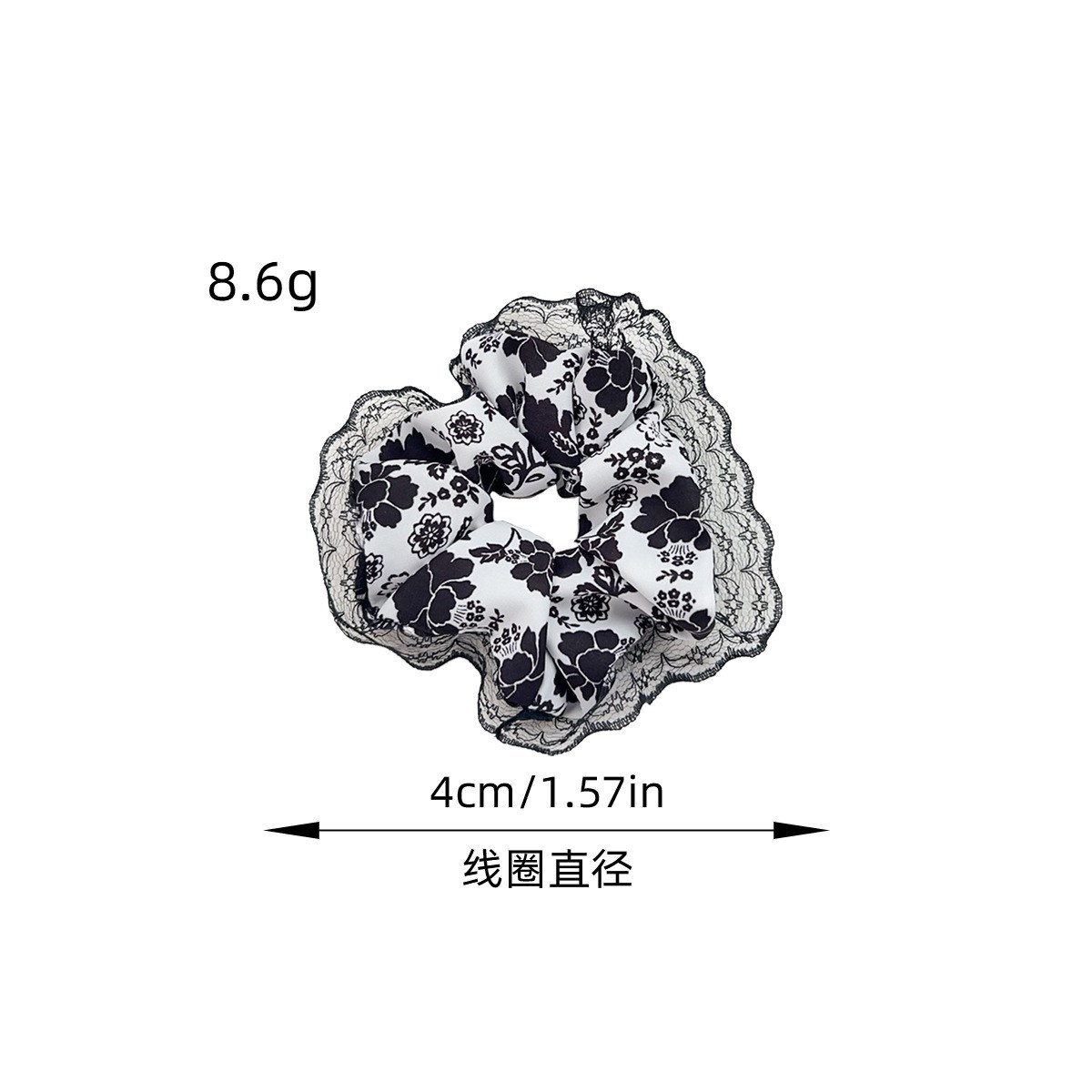 Women's High Elasticity Office Cloth Hair Bands Retro Floral Pattern