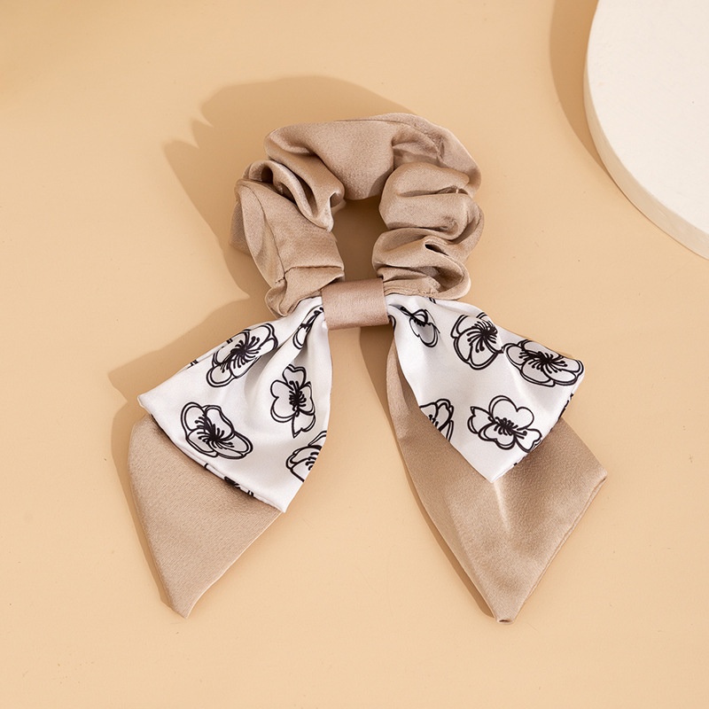 Women's Elegant Large Bowknot Hair Tie Scrunchie Retro French Satin