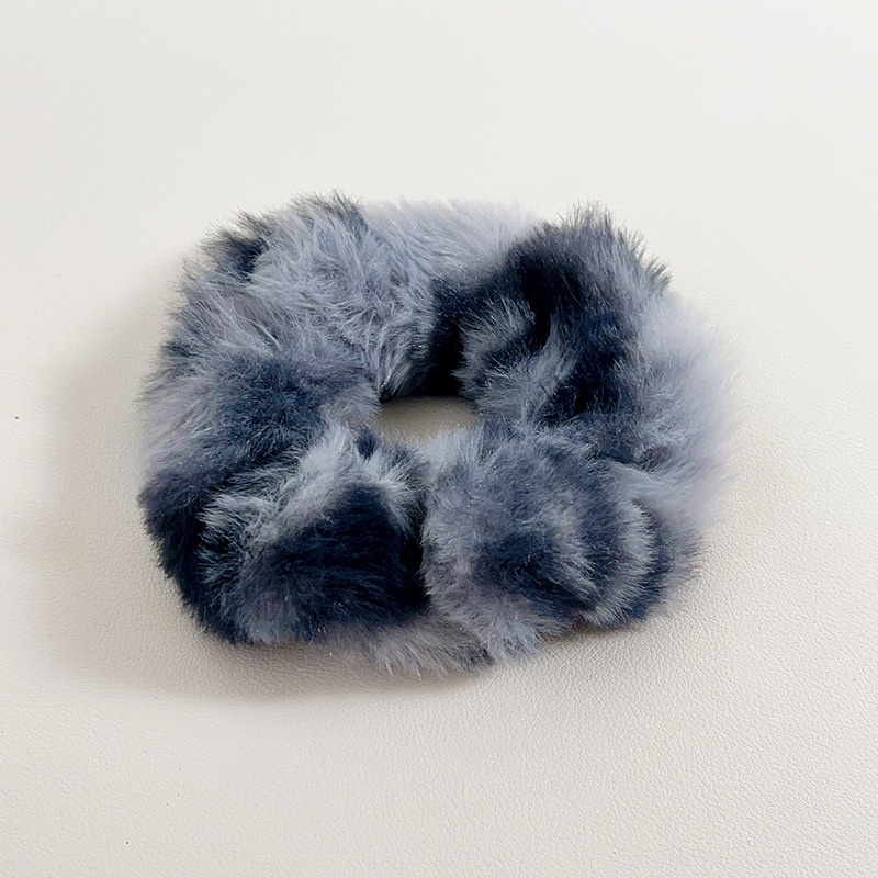 Women's Winter Soft Plush Elastic Hair Scrunchies Colorful Tie-Dye