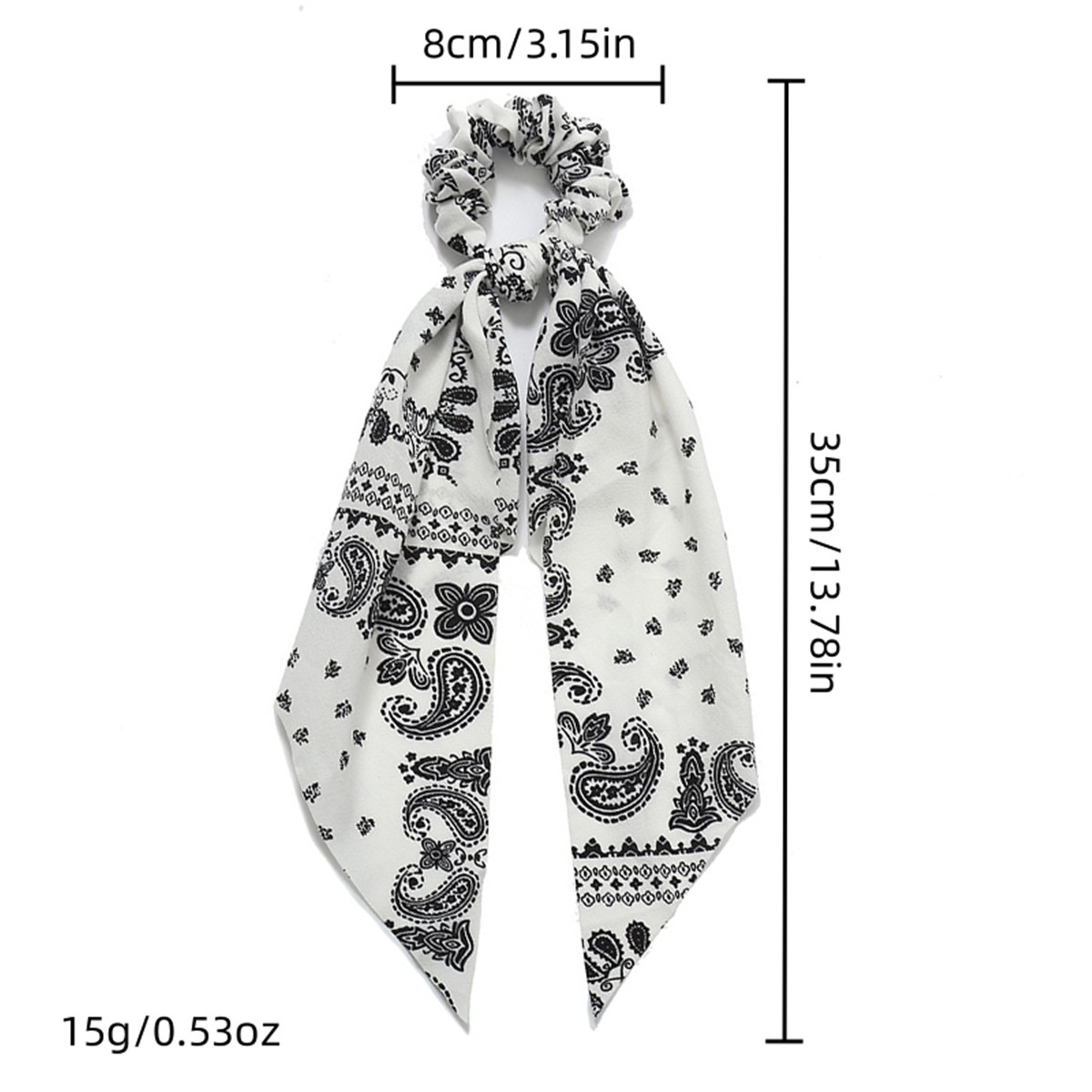 Women's Streetwear Fabric Bowknot Ponytail Holder Retro Paisley Print