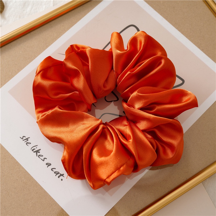 Women's Handmade Cloth Scrunchie Fashion Solid Color Daily Hair Tie