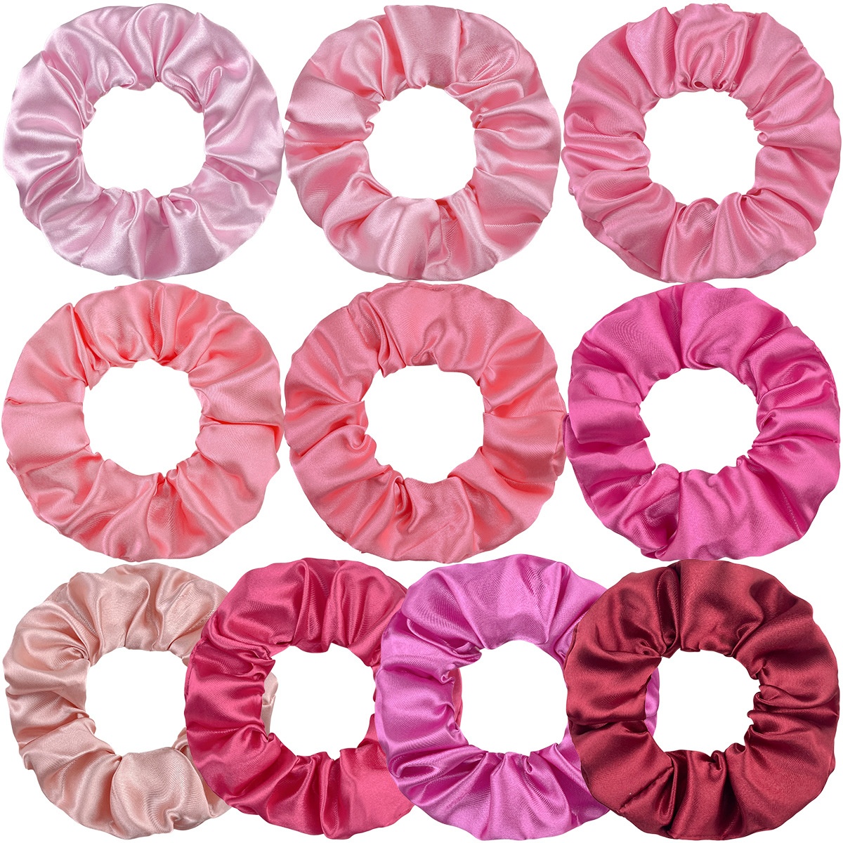 Women's Everyday Rib-Knit Cloth Ponytail Hair Ties Solid Color