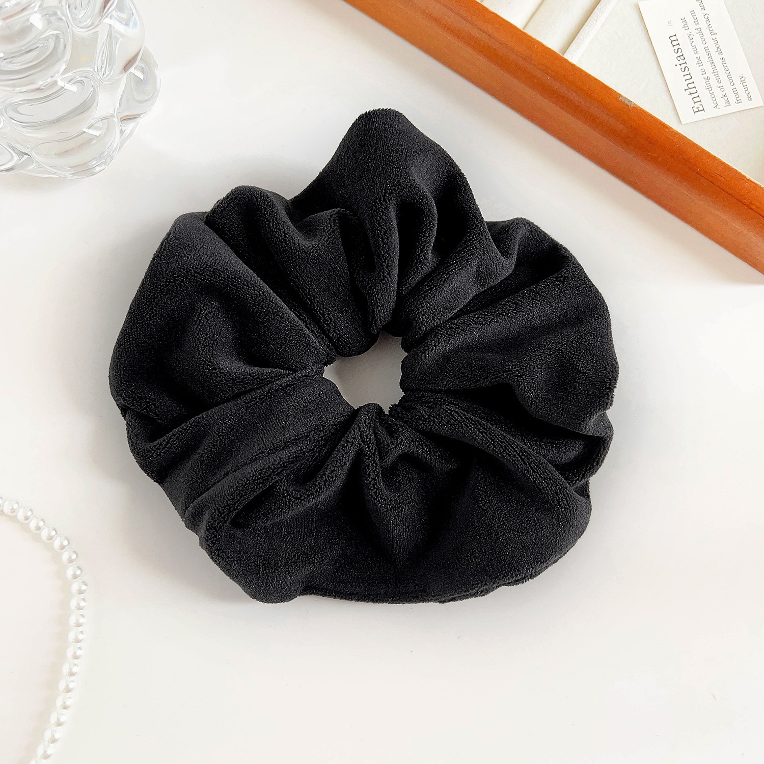 Women's Retro Velvet Hair Ties Autumn Winter Plush Knit Scrunchies