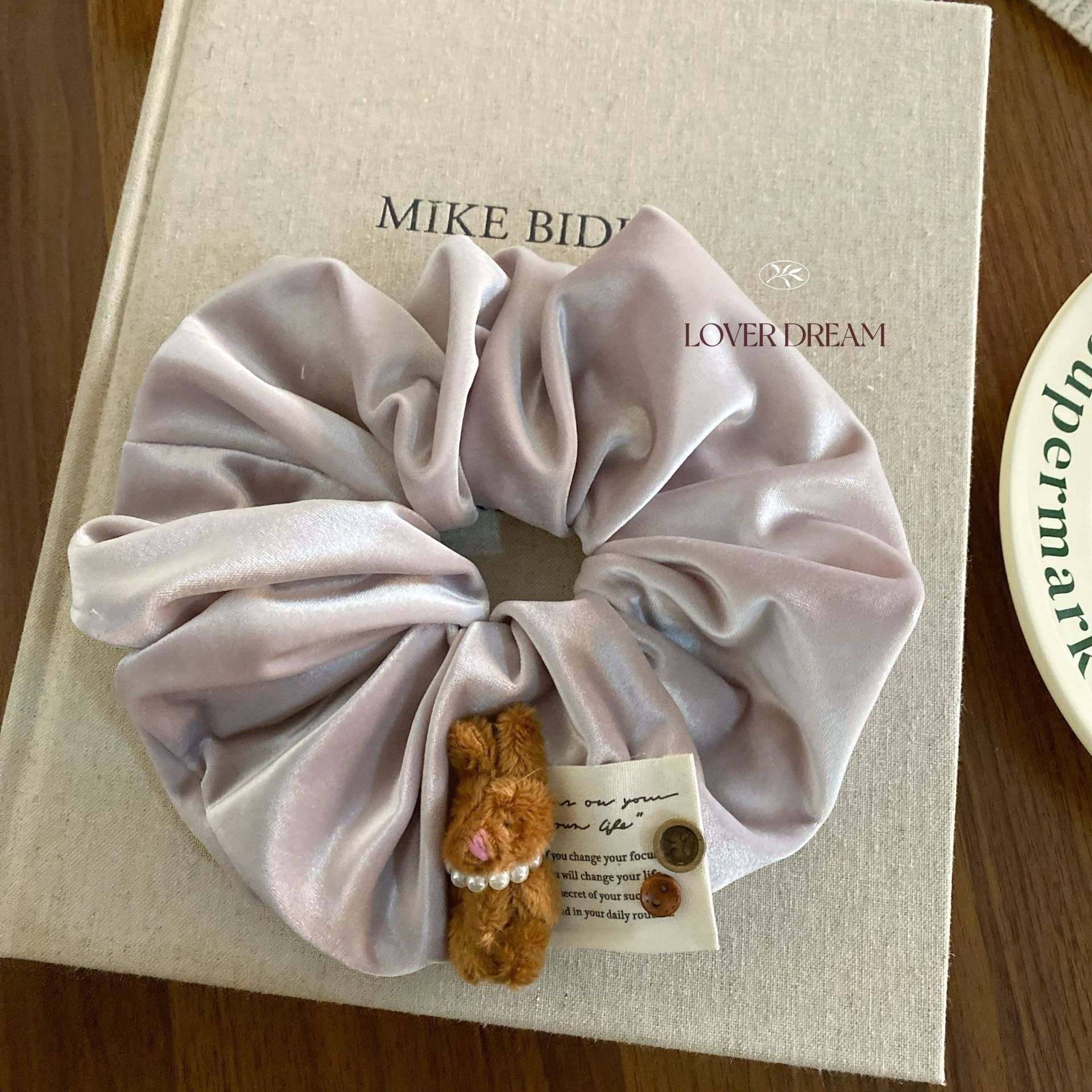 Women's Cute Plush Animal Velvet Large Bow Hair Ties Soft Texture Accessories