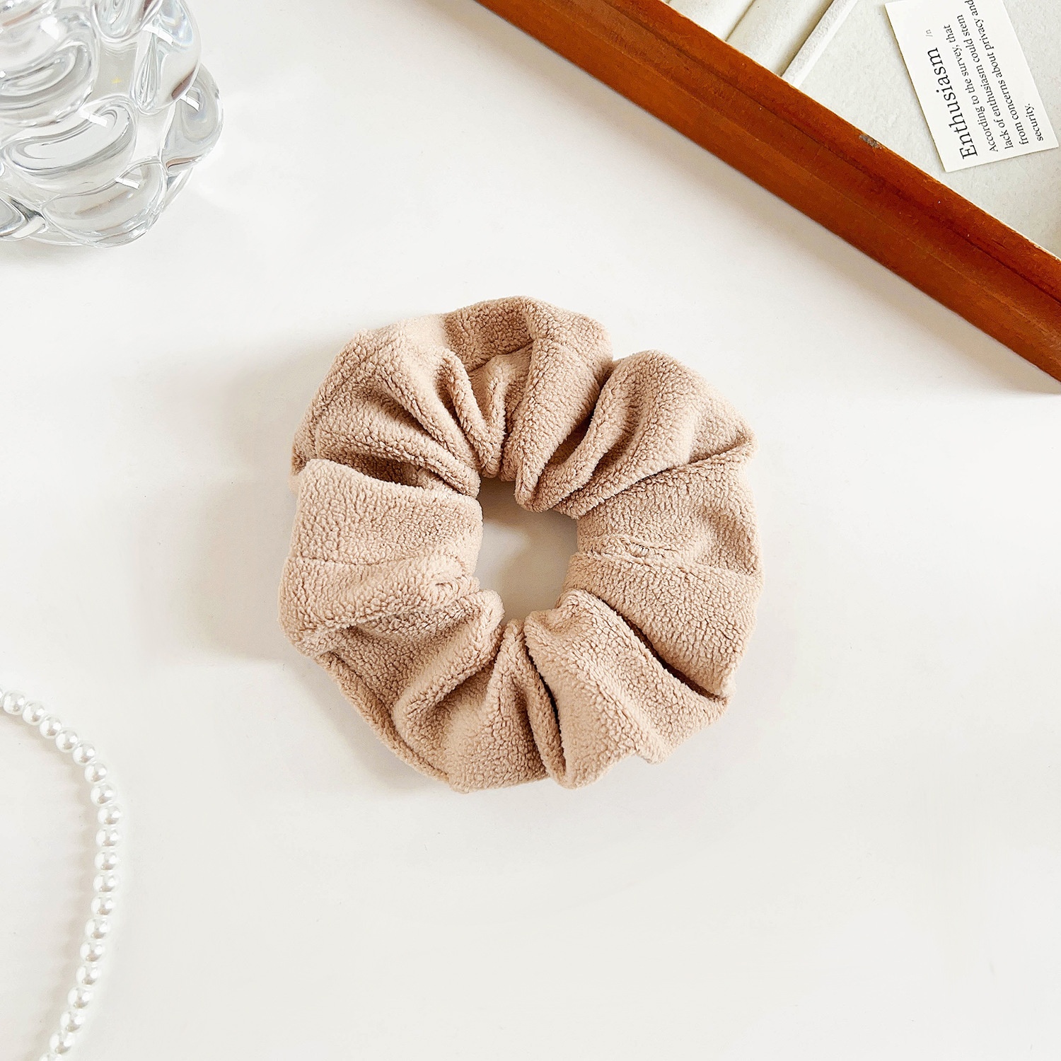 Women's Retro Velvet Hair Ties Autumn Winter Plush Knit Scrunchies