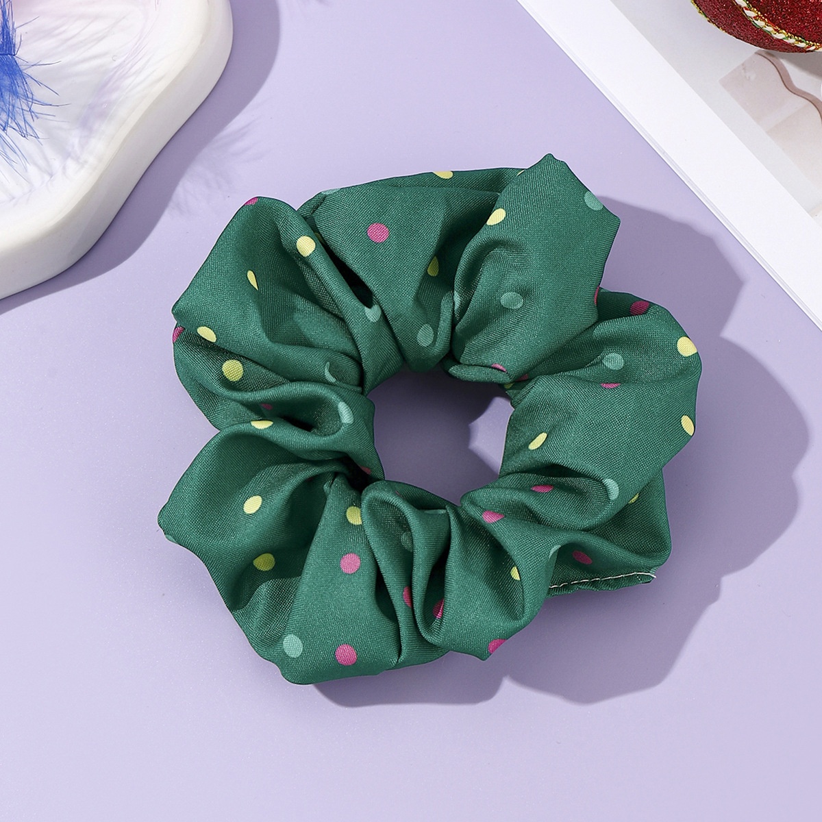 Women's Halloween Polka Dot Striped Elastic Hair Band Yellow Green Purple