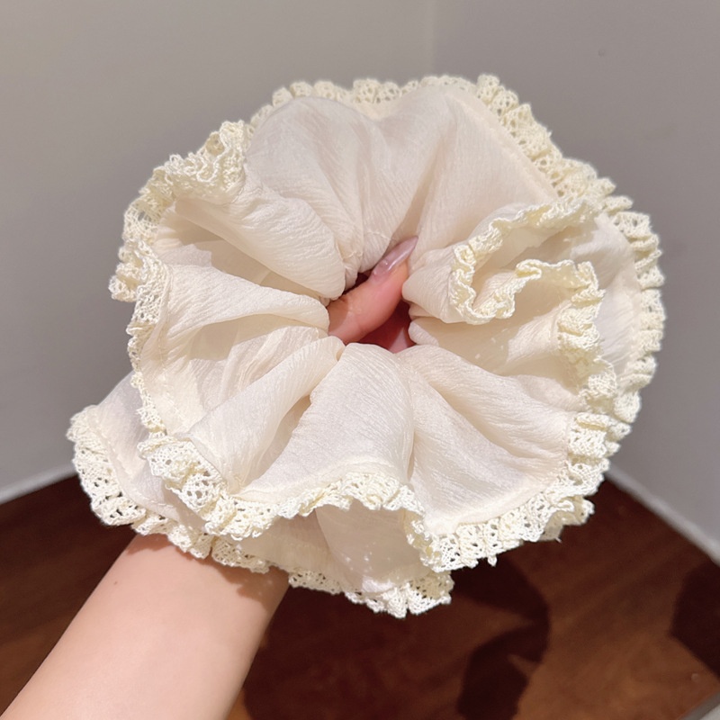 Women's Elegant Large Cloth Scrunchie Banquet Hair Tie Ditsy Floral