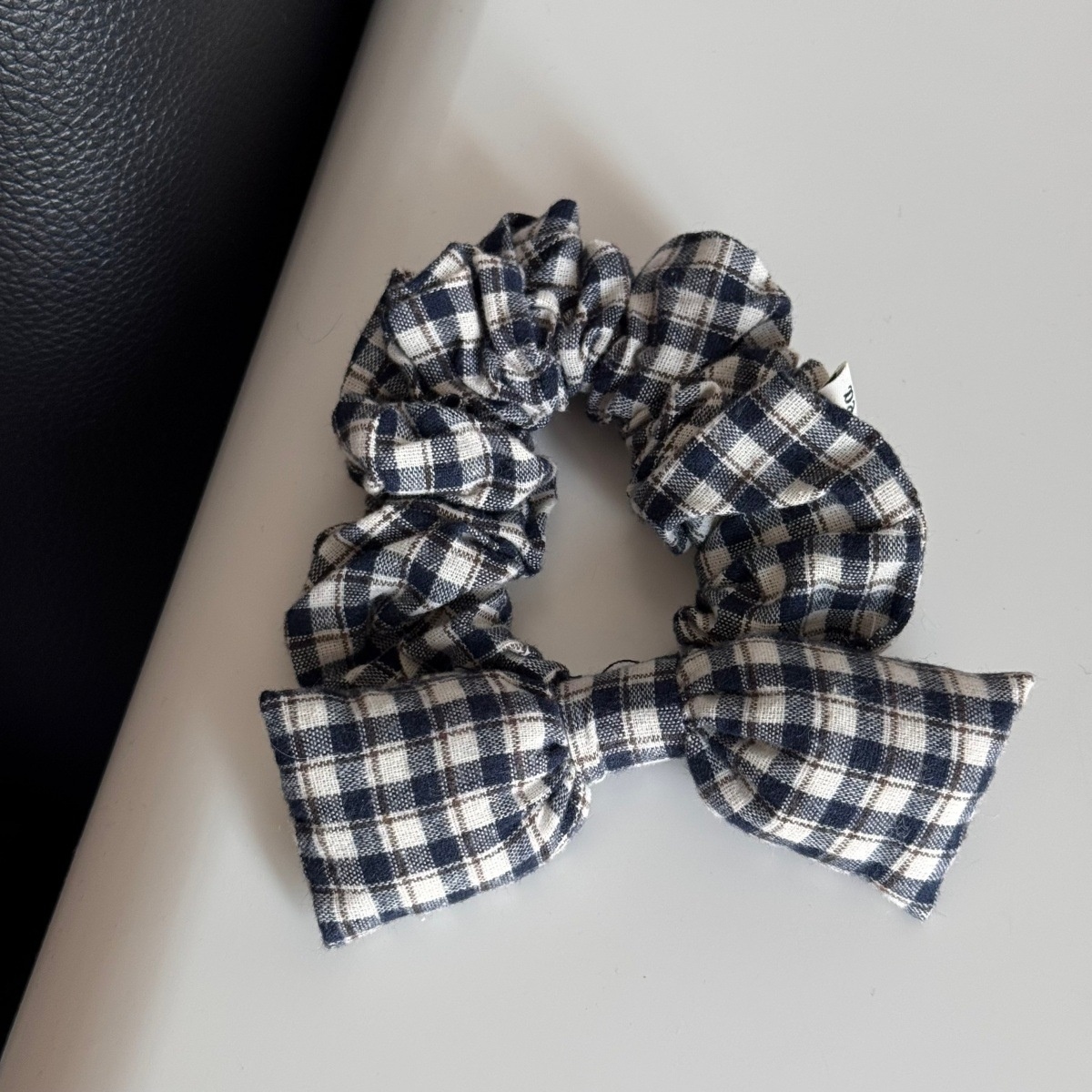 Women's Daily Cotton Bowknot High Elasticity Hair Tie Scrunchie Plaid