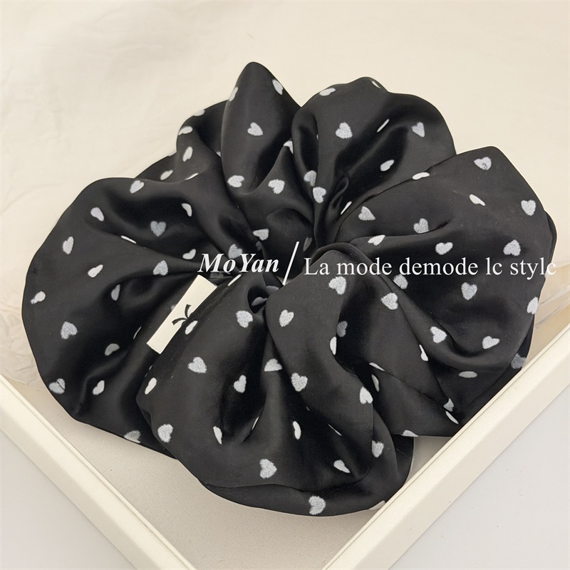 Women's Soft Flocking Heart Shaped Hair Tie For All Seasons Pink