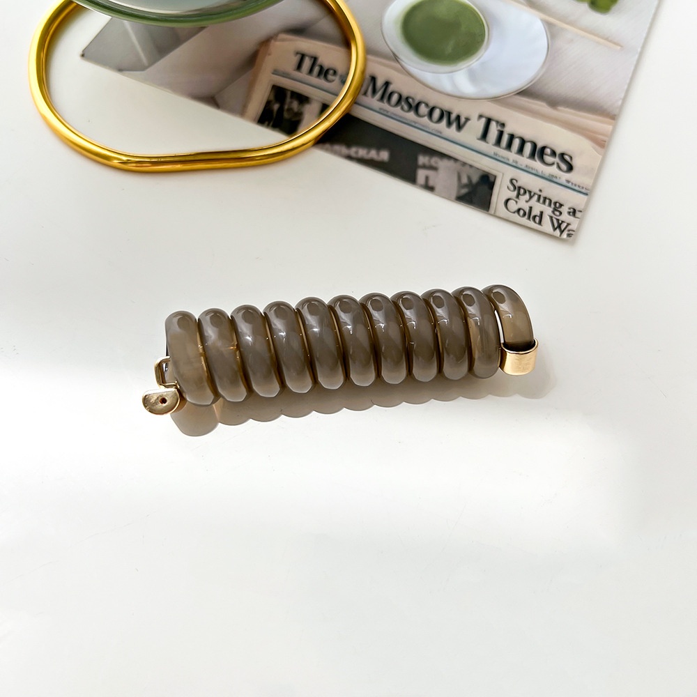 Women's Classic Vacation Plastic Resin Ponytail Hair Tie Solid Color