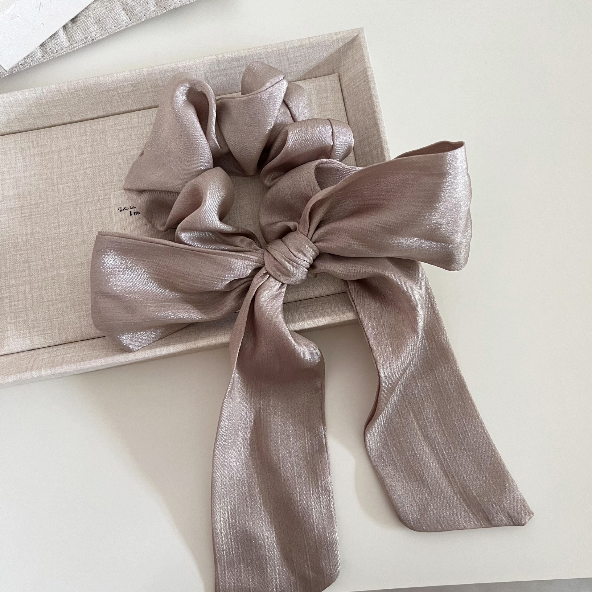 Shiny Satin Headband For Women, French Low Ponytail Hair Bun Hair Tie, Multifunctional Hair Accessory, Bow Hairband Suitable For Girls