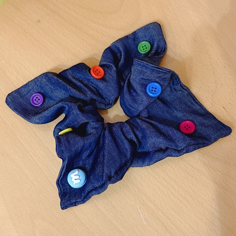 Women's Elegant Cloth Scarf Bowknot Hair Bands Geometric Pattern