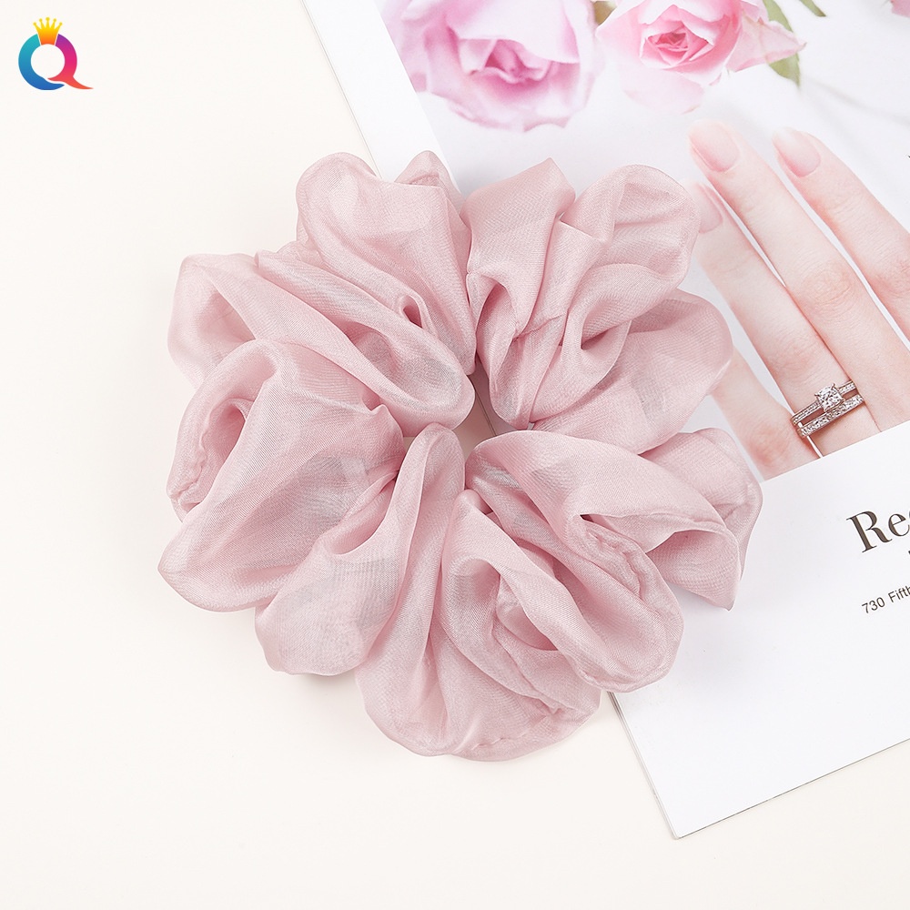 Women's Simple Daily Pleated Cloth Hair Scrunchie Solid Color