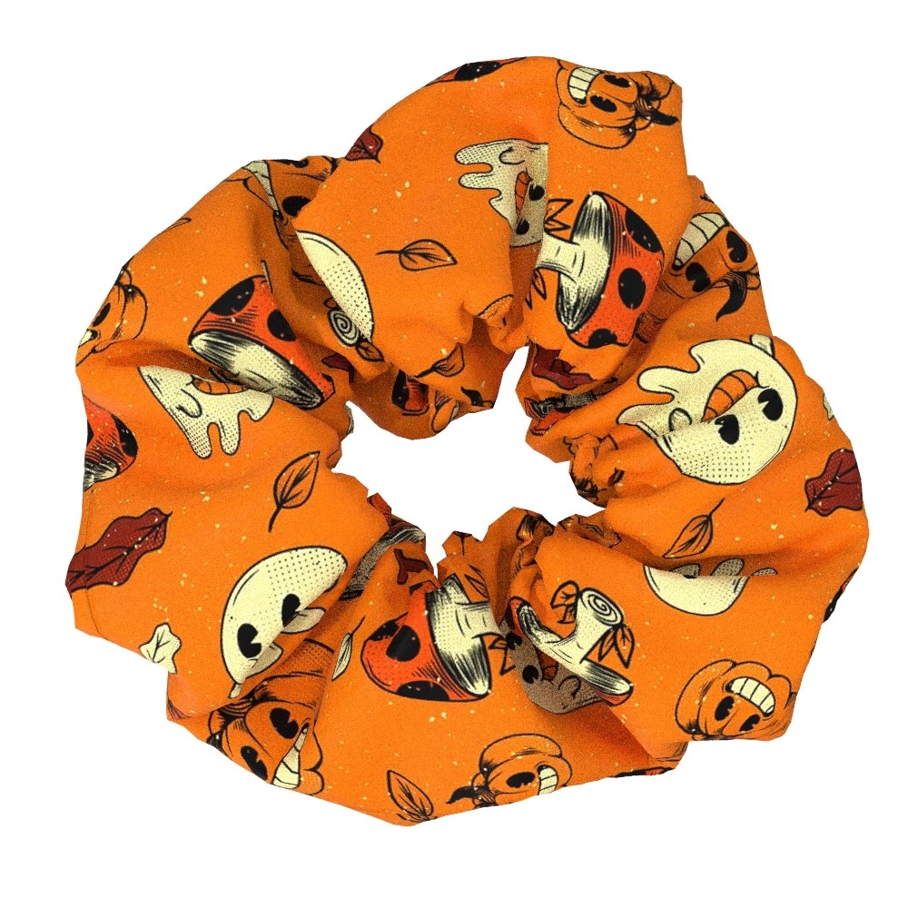 Women's Sweet Fabric Hair Ties Simple Turkey Pumpkin Solid Color Scrunchies