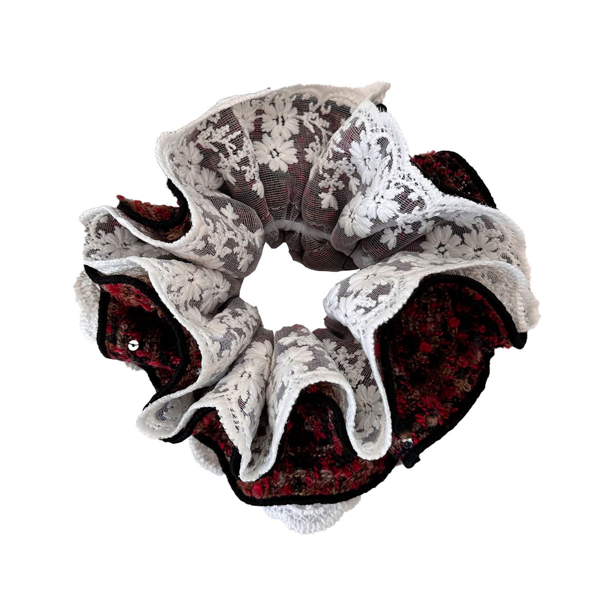 Women's All Season Cloth Hair Tie Scrunchies Lace Floral Dot Pattern