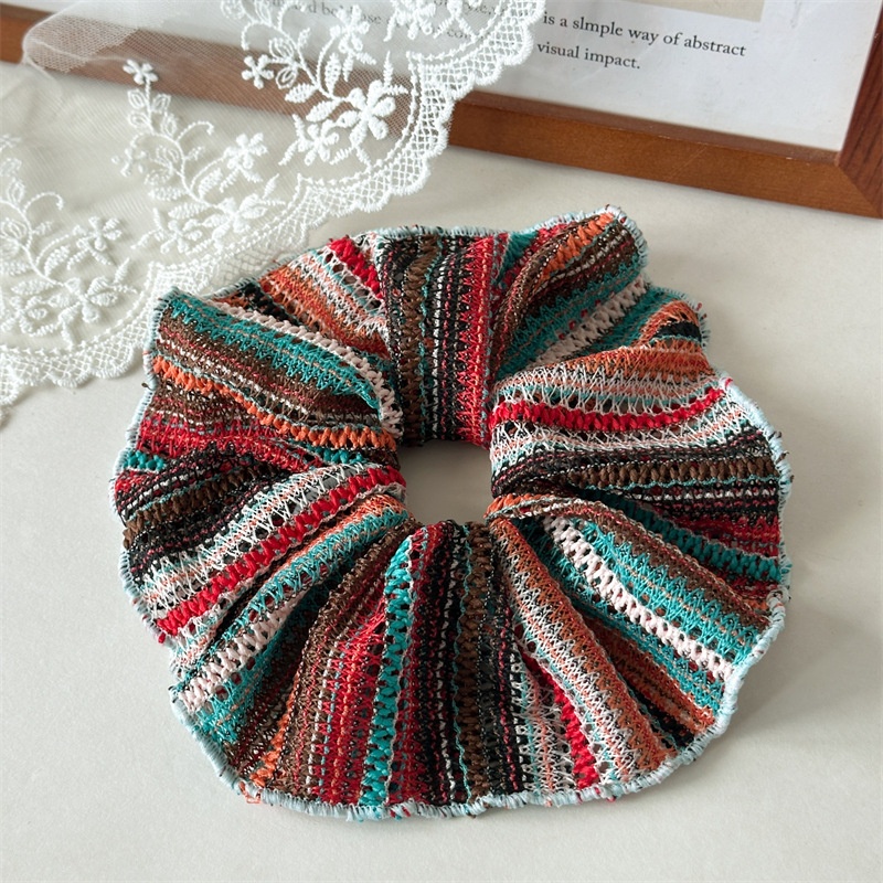 Women's Elegant Casual Holiday Cloth Hair Scrunchie Multicolor