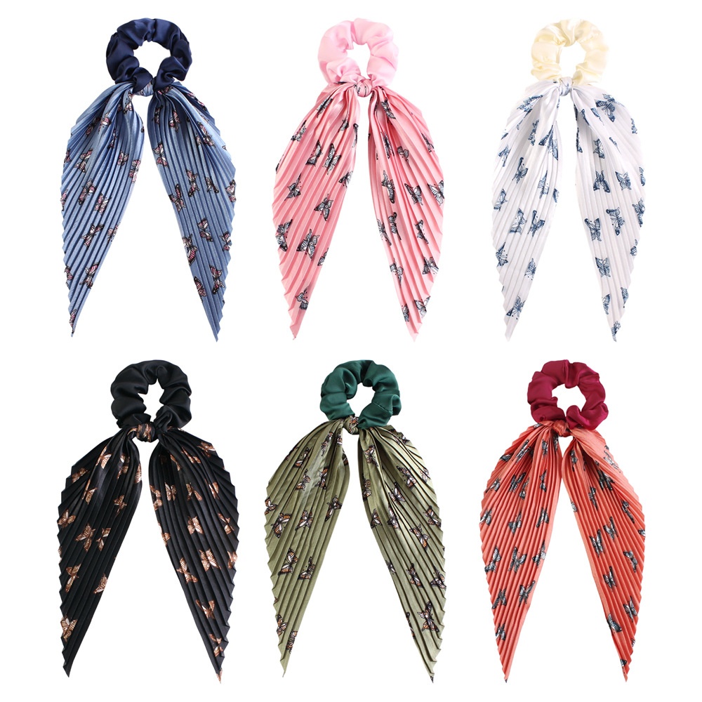 Women's Summer Cloth Tail Knot Elastic Hair Tie Cartoon Polka Dots