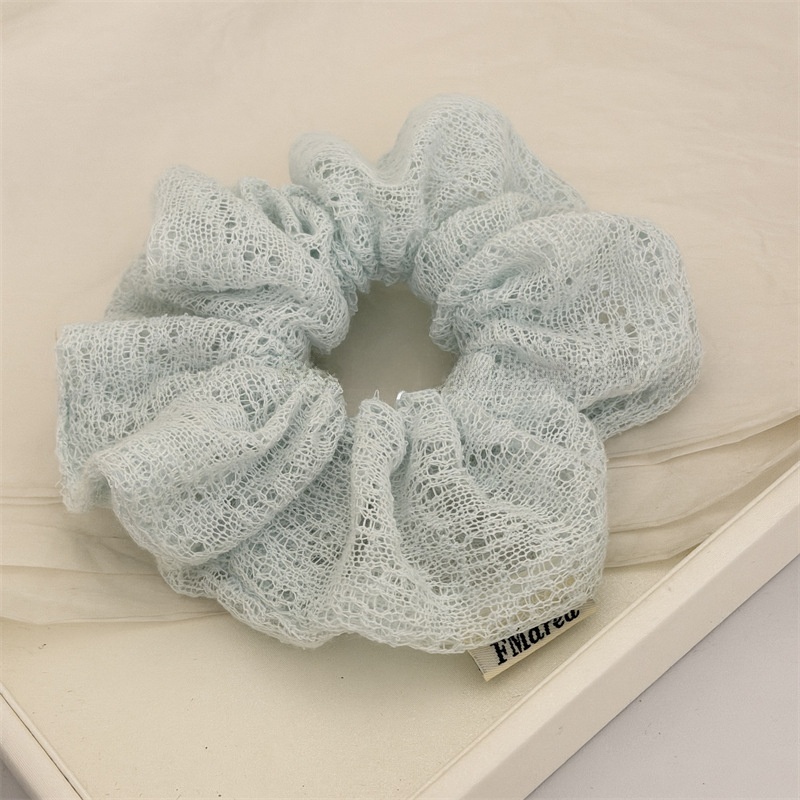 Women's Sweet Knit Mesh Hair Tie Spring Hair Accessory Beige