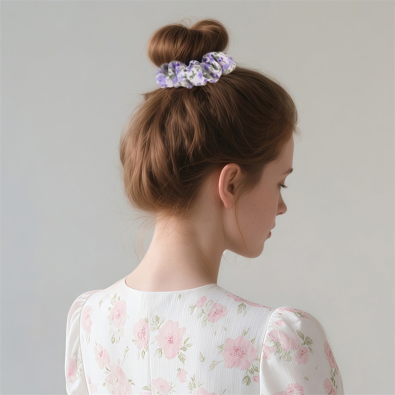 Women's Daily Cute Fabric Hair Scrunchies 2-Piece Set Ethnic Floral