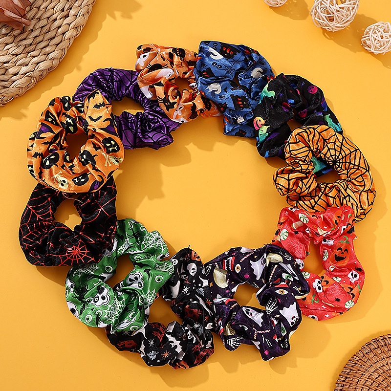 Women's Stylish Elastic Polyester Hair Bands Personalized Halloween Print