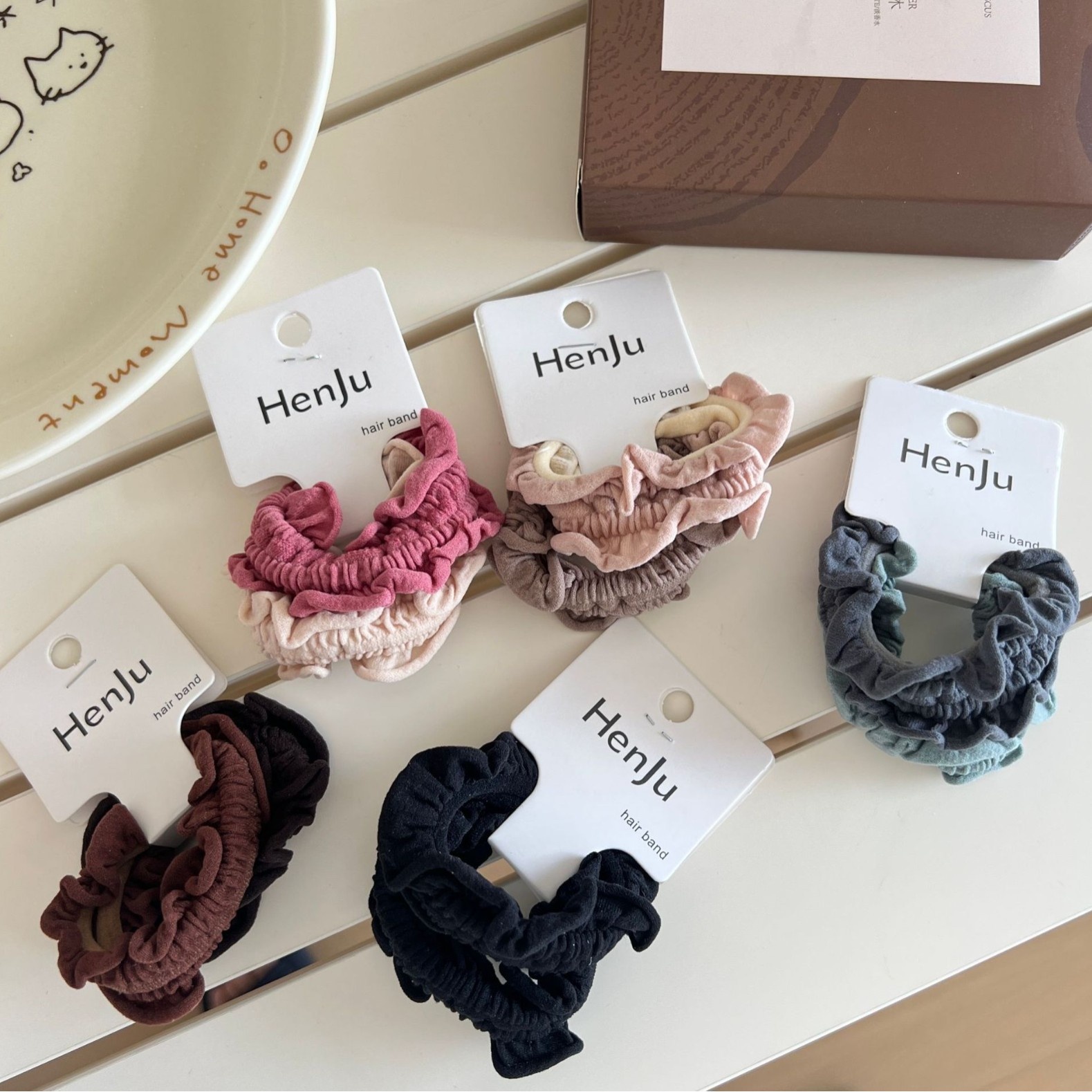 Women's Elegant Fabric Hair Tie High Elasticity Simple Solid Color Band