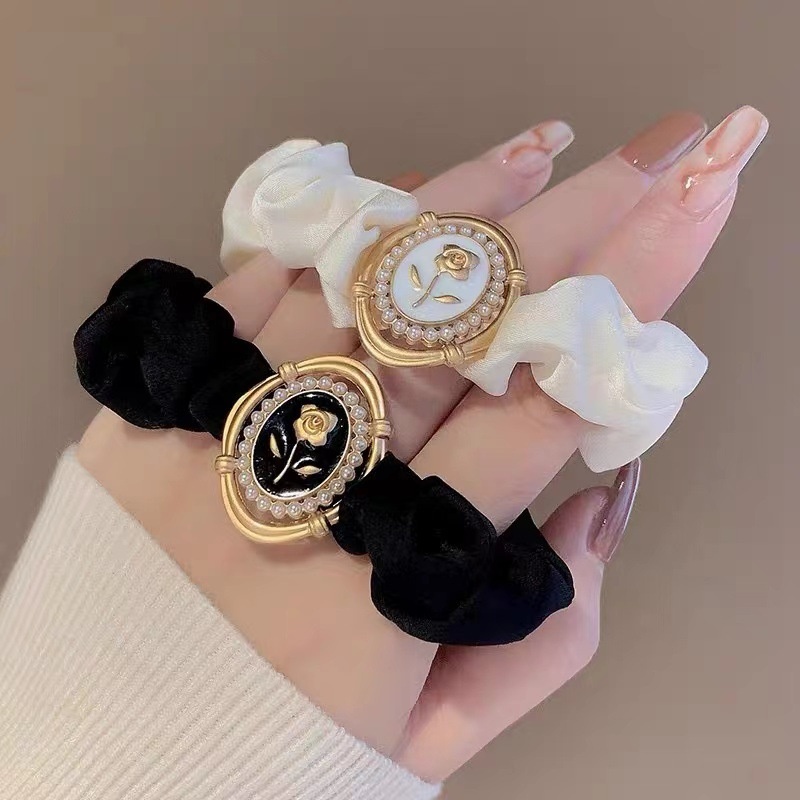 Women's Spring Daily Elastic Hair Tie Accessory Romantic Rose Flower