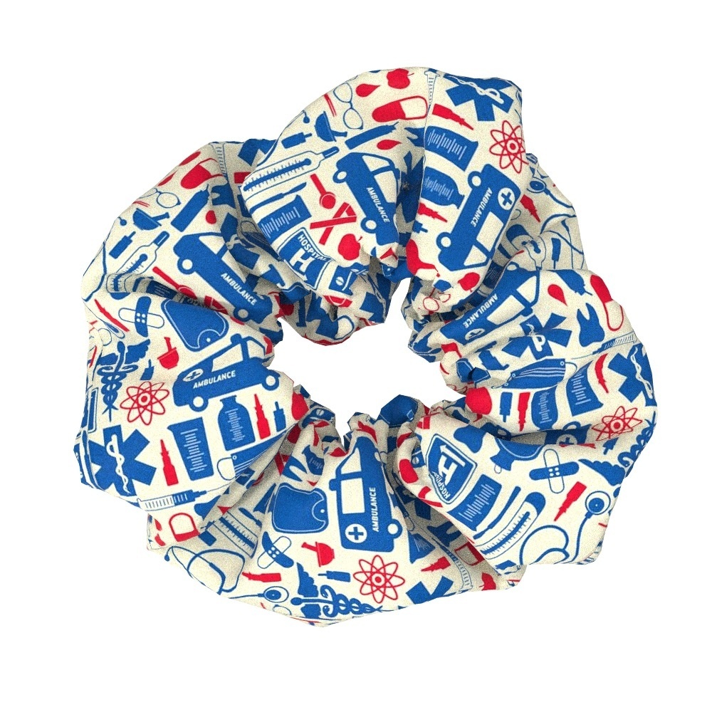 Women's Nurse Themed Cloth Headband Medical Hair Tie Heart Multi-Color