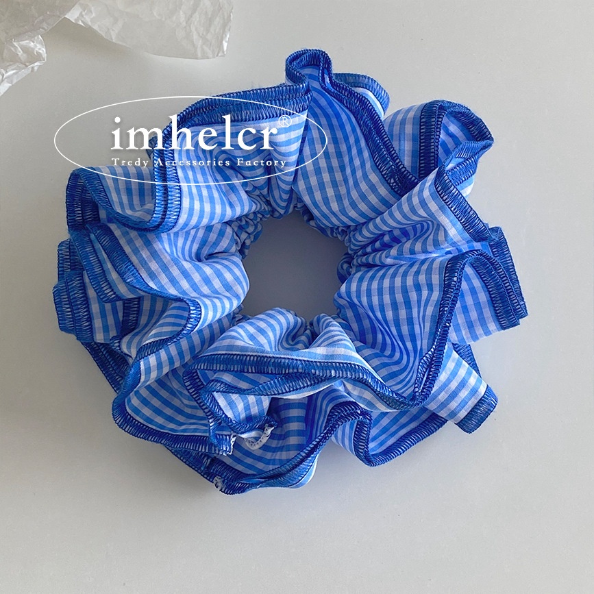 Women's Everyday Summer Cloth Hair Tie Pink Purple Color Block Plaid