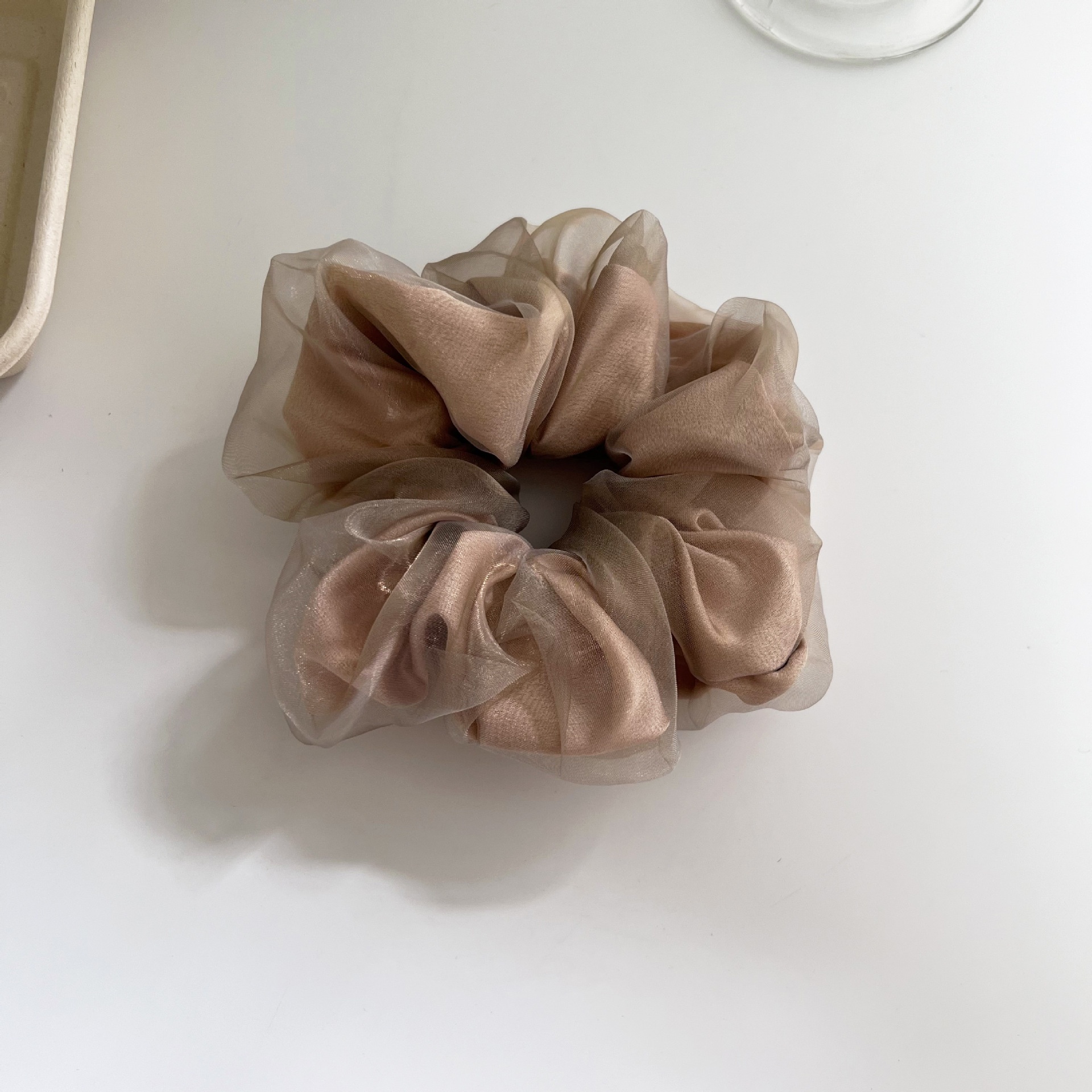 Women's Soft Double Layer Gauze Hairband Multifunctional Hair Tie Solid Colors