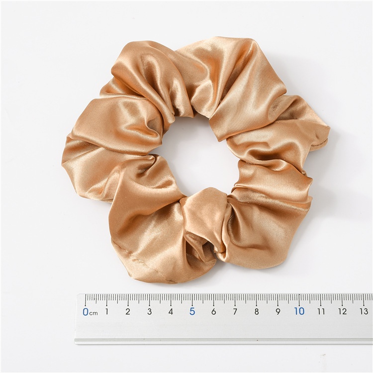 Women's Fashion Handmade Satin Scrunchie Hair Tie for Daily Wear Solid Color