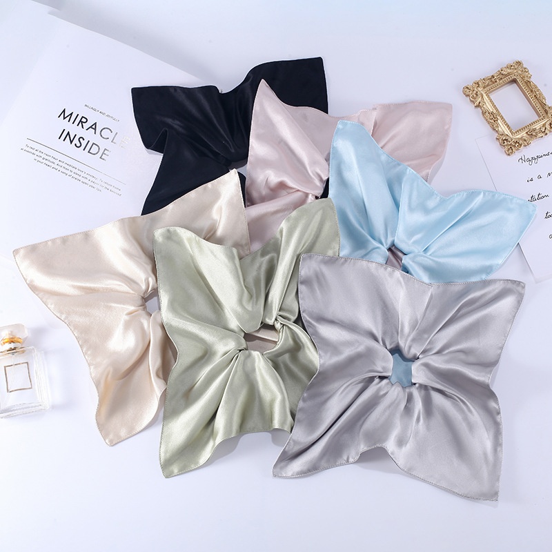 Women's Handmade Silk Windmill Hair Tie Elegant Spring Floral Headwear