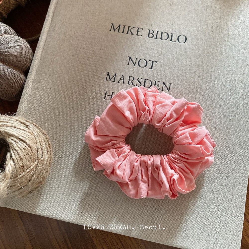 Women's Solid Blue Cloth Hair Tie, Simple Soft Fabric Scrunchie for Summer