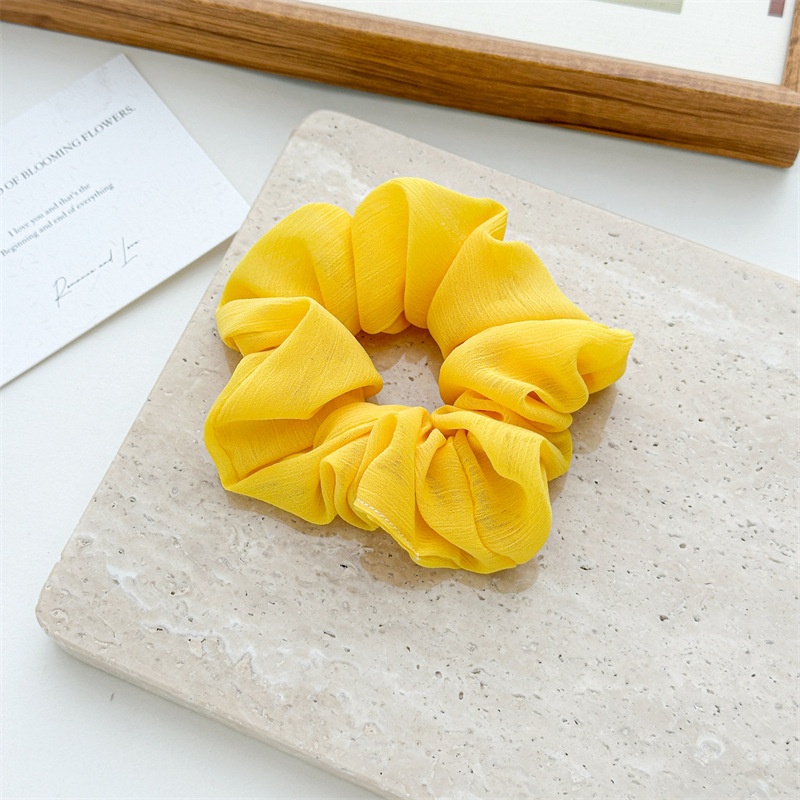 Women's Spring Polyester Hair Tie Simple Rubber Band Solid Blue