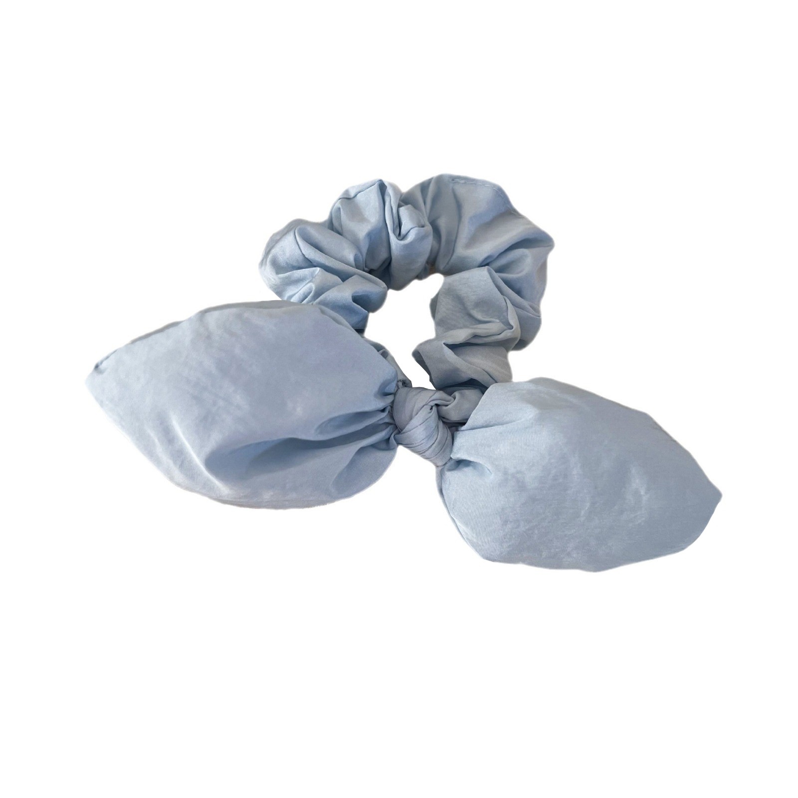 Women's Sweet Cloth High Ponytail Hair Band 3D Bow Solid Pink Blue