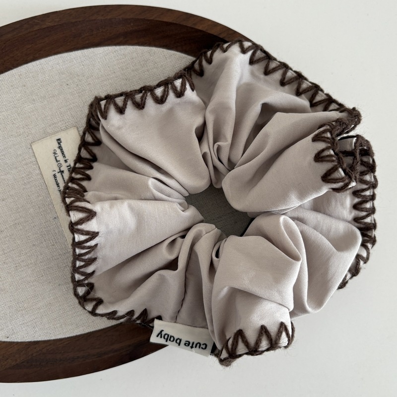 Women's Hand-sewn Knitted Hairband Solid Color Lazy Style Fabric Headband