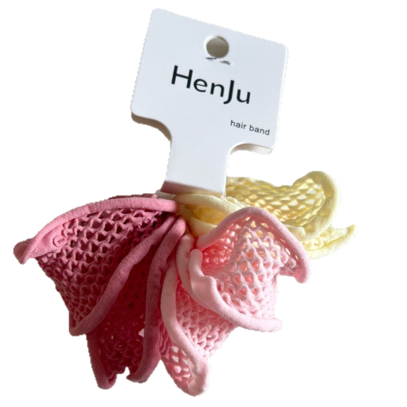 Women Damage-Free Cloth Wide Hair Ties Sweet Candy Color Geometric