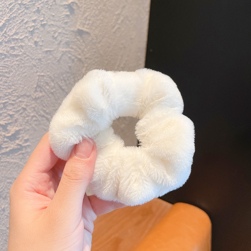 Women's Sweet Daily Winter Plush Hair Scrunchie Color Block