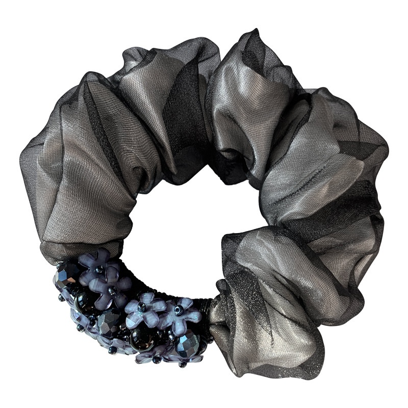 Women's Daily Handmade Organza Hair Tie Scrunchie Shiny Flower