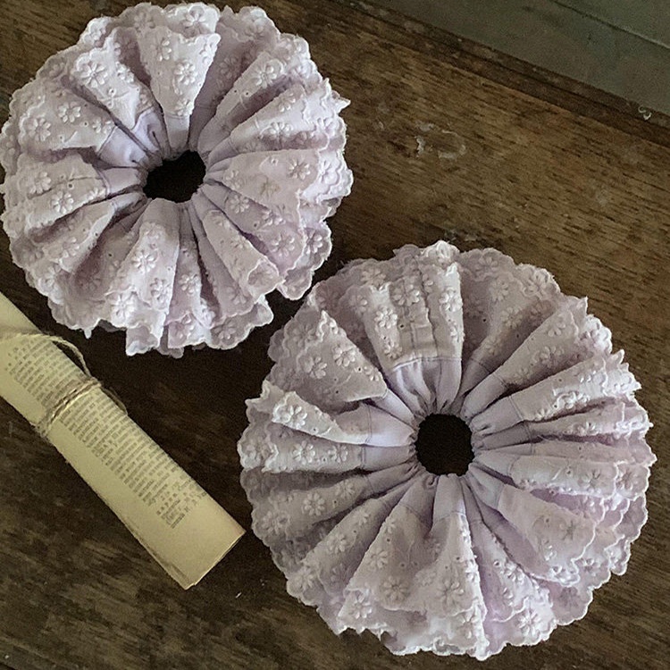 Women's Elegant French Style Cloth Hair Tie For Spring Purple