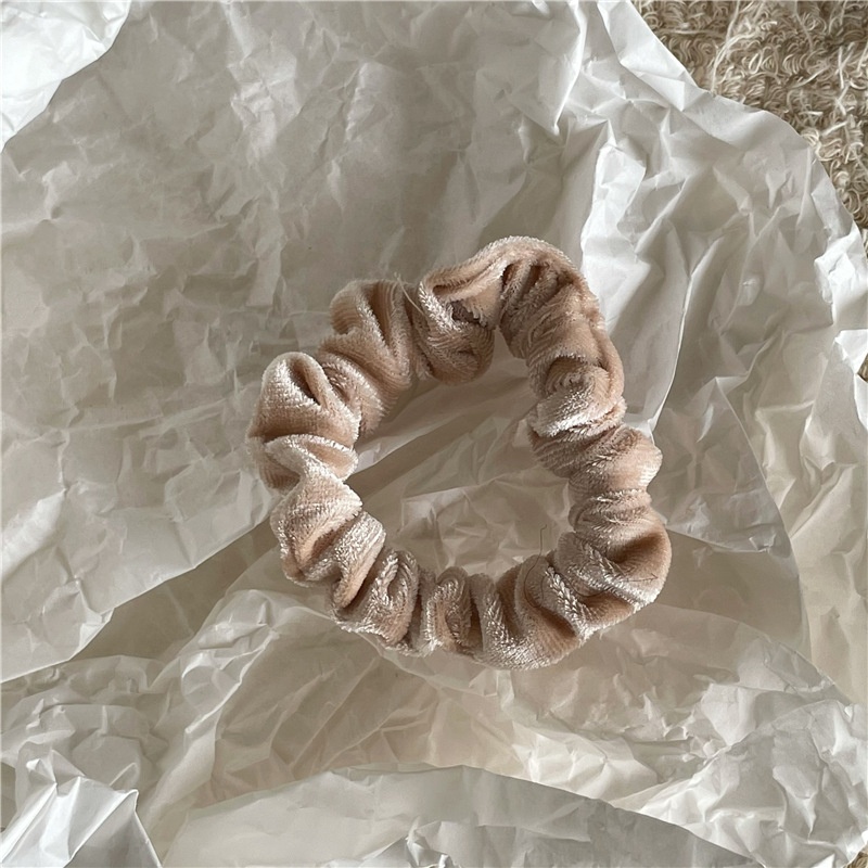 Women's All Seasons Velvet Scrunchie Hairband Daily Use Solid Color