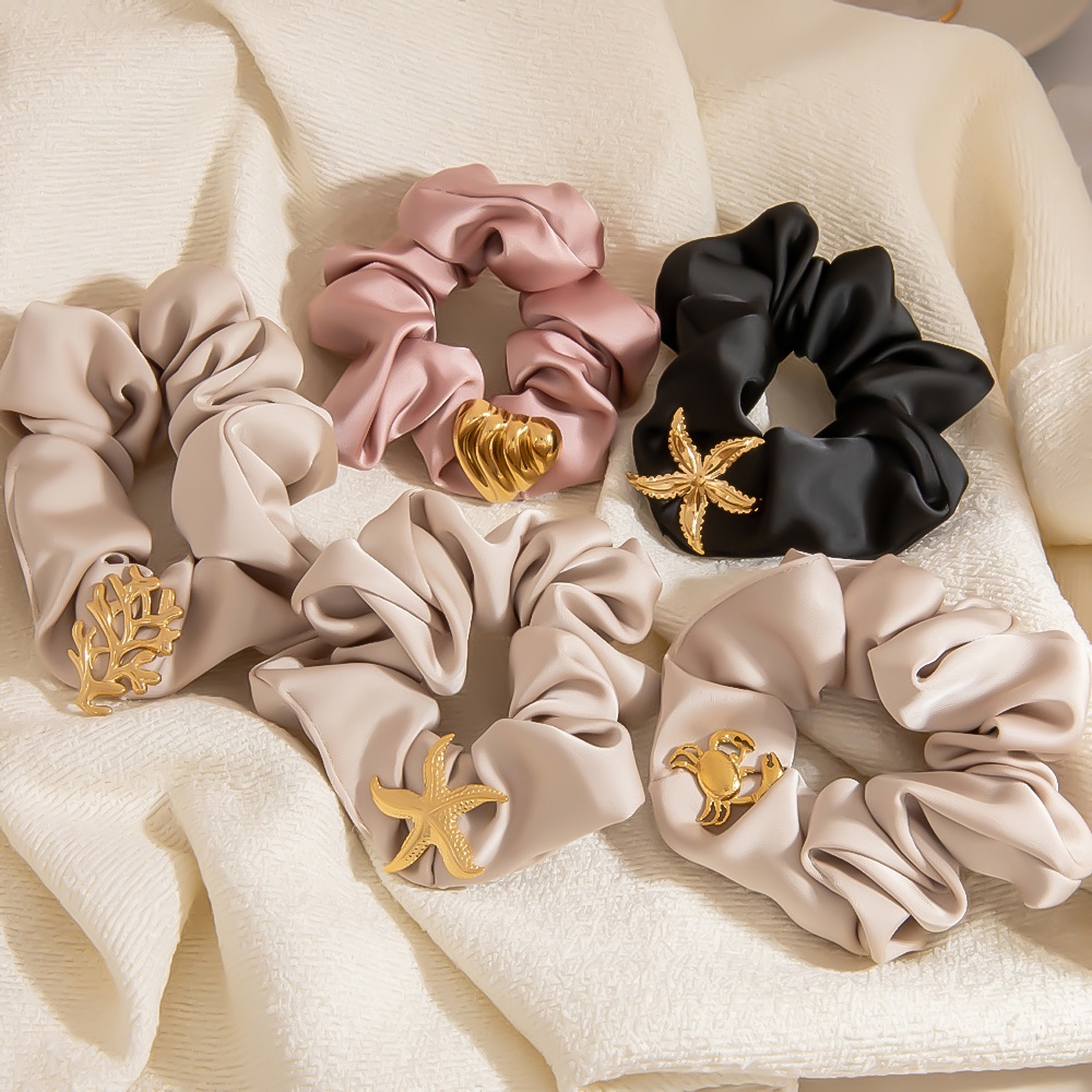 Women's Luxury Starfish Hair Tie 18K Gold Plated Stainless Steel Spring Band